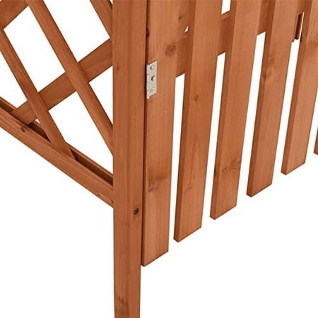 Pergola with Gate 45.7"x15.7"x80.3" Solid Firwood Strong and Practical, Flower Planter Arbor Arch Wedding Arch Decoration Garden Trellis Pergola Arbor for Climbing Plant Rose Vines