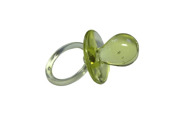 2.5 inch Plastic Mini Yellow Baby Pacifier 12 Pieces