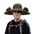 thumbnail image 5 of Kugisaki Sun Hat with Fans Solar Power Fan Wide Brim Sun Hat Fishing Essentials for Hiking Beach Summer Outdoor, 5 of 7