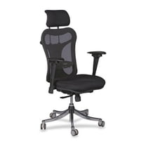 MooreCo Ergo Ex Ergonomic Office Chair Black Seat - 5-star Base - 21" Seat Width x 18.50" Seat Depth - 28" Width x 24" Depth x 51" Height - 1 Each