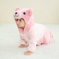 thumbnail image 5 of CYRBOKO Pajamas One-pieces for Toddler Boys Girls, Sleepwear Long Sleeve Unisex Thermal Animal Shapes Fleece One-pieces Pink Size 18-24 Months, 5 of 8