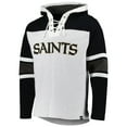 thumbnail image 2 of Men's '47 New Orleans Saints Heather Gray Gridiron Lace-Up Pullover Hoodie, 2 of 4