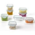 thumbnail image 3 of Mini Reusable 5 Ounce Rectangular and 7 Ounce Square Tempered Glass Food Storage Container Set for Fridge and Freezer, 8 Piece Set, 3 of 5