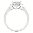 thumbnail image 4 of 1.8 ct Round Cut Moissanite Halo Engagement Ring for Women in 18K White Gold, 4 of 5