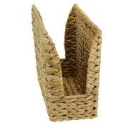 Household Essentials High Side Banana Leaf Wicker Magazine Rack