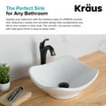 thumbnail image 6 of KRAUS Elavo Modern Art Vessel White Porcelain Ceramic Bathroom Sink, 15 1/2 inch, 6 of 9