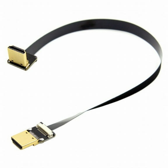 Xiwai CYFPV FPV HDMI Male to Down Angled 90D HDMI Male HDTV FPC Flat Cable for FPV HDTV Multicopter Aerial Photography