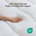 thumbnail image 3 of Sonive Ultra Thick Mattress Topper King, Pillow-Top Box Quilted Pad with Premium 1000gsm Alternative Filling, White, 3 of 11