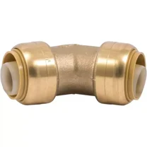 2-Piece 3/4 Inch SharkBite Push-to-Connect Brass 45-Degree Elbow Fittings, Lead-Free Plumbing Connectors