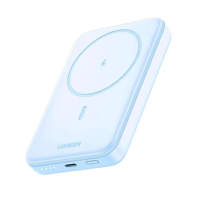 Power Bank UGREEN Azul Carga Rápida Inalámbrico PD 20W USB C Magnético