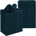 thumbnail image 4 of Dan River Salon Towel Pack of 24 Soft Quick Dry Absorbent Cotton Spa hand Towel - Navy 16x26in, 4 of 8