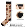 thumbnail image 3 of FORMRS Womens Knee High Socks Casual Long Thick Travel Daily Wear, 2 Pairs, Creamy Cake, 3 of 6