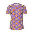 thumbnail image 5 of Wukai Yellow Lemon And Orange Print Men's Short-Sleeved Mesh T-Shirt,Quick-Dry Short Sleeve Workout T-Shirt-Medium, 5 of 8