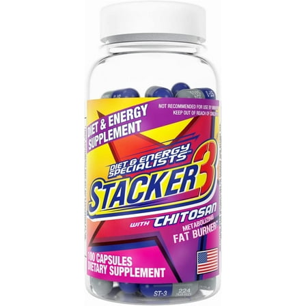 Stacker 3 - 100ct Dietary Supplement & Fat Burner & Weight Loss *Exp 07/2029*