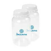Bellema Breastmilk Storage Bottles, 4 oz, 6-Pack (Compatible BelleMa Melon Double Breast Pump and Other Standard Size Bottles)