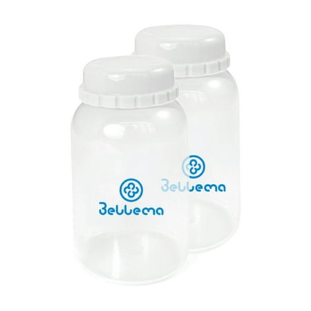 Bellema Breastmilk Storage Bottles, 4 oz, 6-Pack (Compatible BelleMa Melon Double Breast Pump and Other Standard Size Bottles)