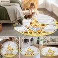 thumbnail image 5 of Round Rugs 6Ft, Sunflower Round Area Rug Washable Indoor Throw Carpet, Gnomes Farmhouse Summer Botanical Wooden Soft Non Slip Circle Rug for Office Cabinet Home Decor Aesthetic, 5 of 8