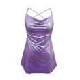 thumbnail image 2 of Women Sexy Sparkly Mini Dress Spaghetti Strap Backless Sleeveless Glitter Cami Dresses for Party Club, 2 of 9