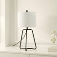 thumbnail image 5 of SAFAVIEH Weyn 24 in. Modern Black Iron Table Lamp with White 100% Cotton Shade, 5 of 6