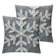 thumbnail image 2 of Acheng Soft Square Christmas Snowflake Home Decorative Canvas Throw Pillow Covers Cushion Covers Pillowcases for Sofa Bed Chair,Set of 2 White, 2 of 6