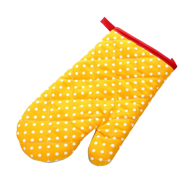 Guantes de nitrilo, guantes de cocina, guantes para cocinar en la cocina, guantes para horno microondas, manoplas, almohadillas para ollas con puntos, resistentes al calor, protección, liquidación