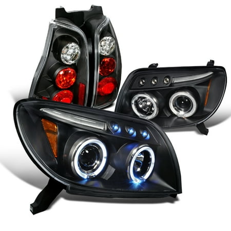 Black Projector - Spec-D Tuning Jdm Black 2003-2005 4Runner Dual Halo Led Projector Headlights W/Altezza Tail Lights (Left + Right) 03 04 05