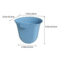 thumbnail image 3 of AuroraX Kitchen Trash Can Blue Hanging Stylish 1.9L Garbage Can Plastic Modern Trash Bin for Dormitory Living Office, 3 of 6