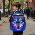 thumbnail image 6 of Chririnla Galaxy Wolf Print Kawaii School Backpack with Adjustable Shoulder Straps Pockets Toddler Bookbag, Water Resistant 17 Inch Backpack for Girls for Travel Back to School, 6 of 10