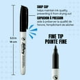 thumbnail image 3 of Hilroy Permanent Markers, Permanent Marker, Low Odour Ink, Fine Point, Assorted Colours, 12 Pack, 3 of 6