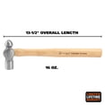 thumbnail image 2 of GreatNeck Ball Peen Hammer with Hickory Handle, 16 oz, 2 of 10