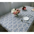 thumbnail image 4 of Retro Blue and White Porcelain Tablecloth with Lace Cotton Linen Table Cover for Dinning Home Decor, 4 of 9