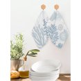 thumbnail image 2 of Light Blue Coastal Kitchen Dish Towels for Drying Dishes Set of 2, Coral Jellyfish Starfish Ocean Nautical Waffle Weave Microfiber Hand Tea Bathroom Towels Quick Dry & Absorbent Towel 12x12, 2 of 7