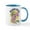 White/Blue Inside, variant on CafePress - Mardi Gras Flamingo Mugs - 11 oz Ceramic Mug - Novelty Coffee Tea Cup