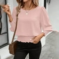 thumbnail image 6 of yillto Women's Dressy Top Long Sleeve Casual Shirt Work Business Blouses Fall Elegant Outfits for Ladies, 6 of 7