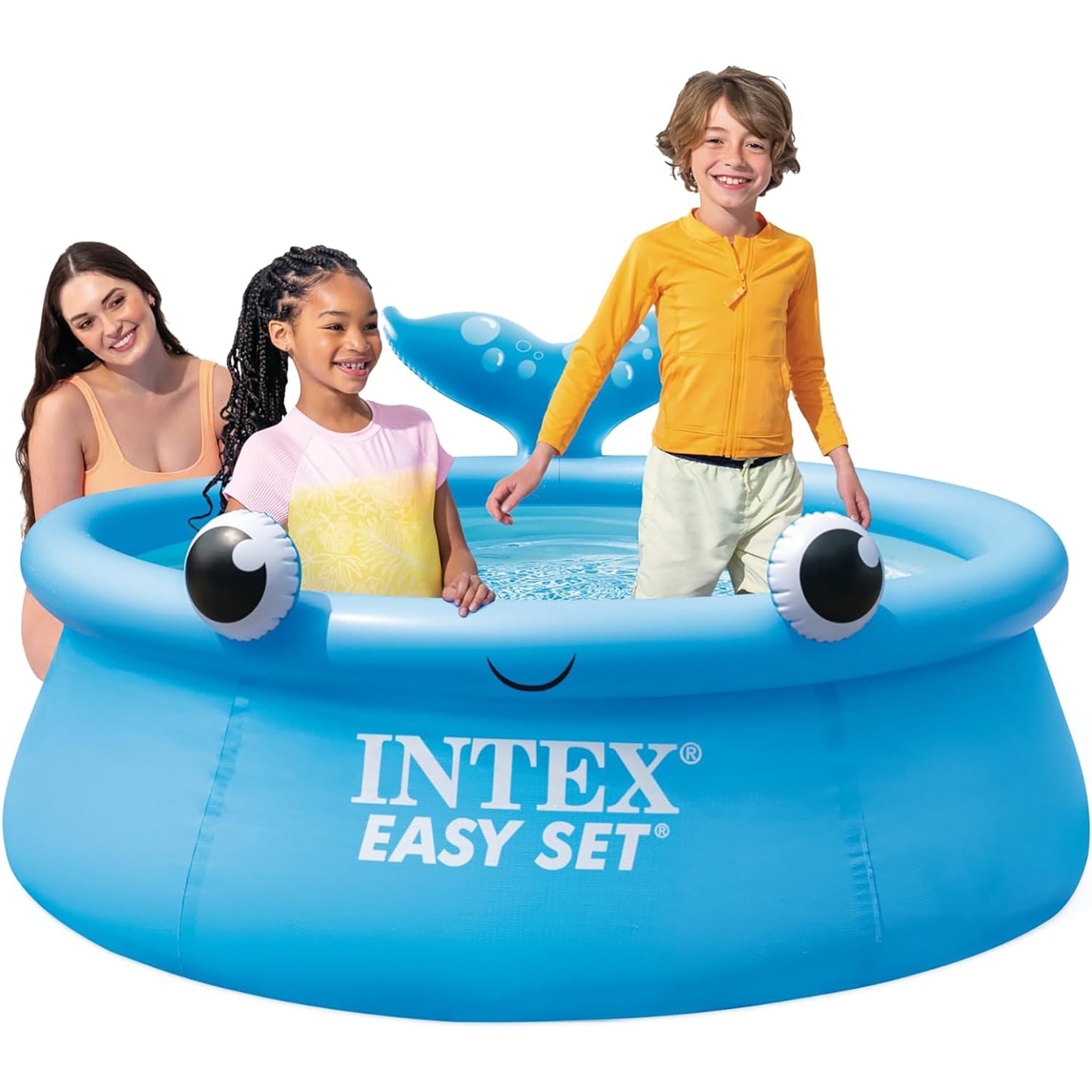 Jolly Whale Easy Set 6' x 20" Inflatable Pool for Kids