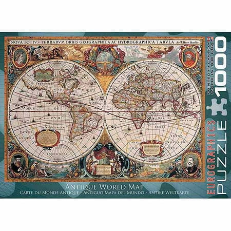 EuroGraphics Antique World Map 1000-Piece Puzzle - Walmart.com