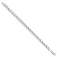 thumbnail image 2 of Auriga 925 Sterling Silver 6mm Double Link Charm Bracelet 7 inch for Women, 2 of 5