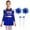 B Royal Blue, variant on TiaoBug Kids Cheer Leader Costume Halloween Outfit Long Sleeve Cold Shoulder Cheerleading Dress Red 16