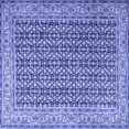 thumbnail image 1 of Ahgly Company Machine Washable Indoor Square Persian Blue Traditional Area Rugs, 4' Square, 1 of 4