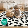 thumbnail image 4 of ODIKA 8'x10' Washable Area Rug Print Covering Cow Bold Contrast Layout Boneless Couch Cowboy for Dining Room, Large Office, Lounge, Non-Slip Chair-Friendly Mat, 4 of 7