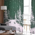 thumbnail image 4 of Green Christmas Sheer Curtains 72 Inches Long 2 Panels Set, Window Sheer Curtains for Living Room/Bedroom, Christmas Tree Xmas Snowflake Light Filtering Rod Pocket Curtain 52'' x 72'' x 2, 4 of 7