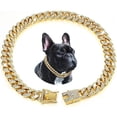 thumbnail image 2 of Luxury Diamond Dog Cuban Chain Collar with Design Secure Buckle Pet Necklace Jewelry Accessories for Small Medium Large Dogs Cat ShopWise Round, 2 of 9
