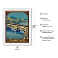 thumbnail image 2 of Florence Italy - FIRENZE Ponte Vecchio - Paris-Lyon-Méditerranée (PLM) River Arno - Vintage Travel Poster by Roger Broders c.1921 - Japanese Unryu Rice Paper Art Print (Unframed) 17 x 22 in, 2 of 4