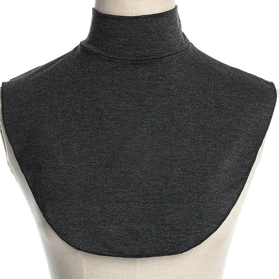 Women Turtleneck Fake Collar Hijab Extensions Solid Neck Cover Half Tops