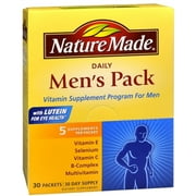 Nature Made Daily Men's Pack Vitamin Supplement Program 30 Each (Pack of 6)