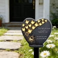 thumbnail image 4 of QuanTara Memorial Garden Plaques Set of 2, 7.87x5.91in Acrylic Heart Shaped Outdoor Plaque with Ground Stake, Butterfly Design for Yard, Lawn, Pet or Family Remembrance Decor, 4 of 6