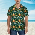 thumbnail image 2 of Fuzoiu Colorful Elephants Print Hawaiian Shirt for Men, Summer Beach Casual Short Sleeve Button Down Shirts, Men’s Beach Summer Shirts with Pocket,XX-Large, 2 of 7