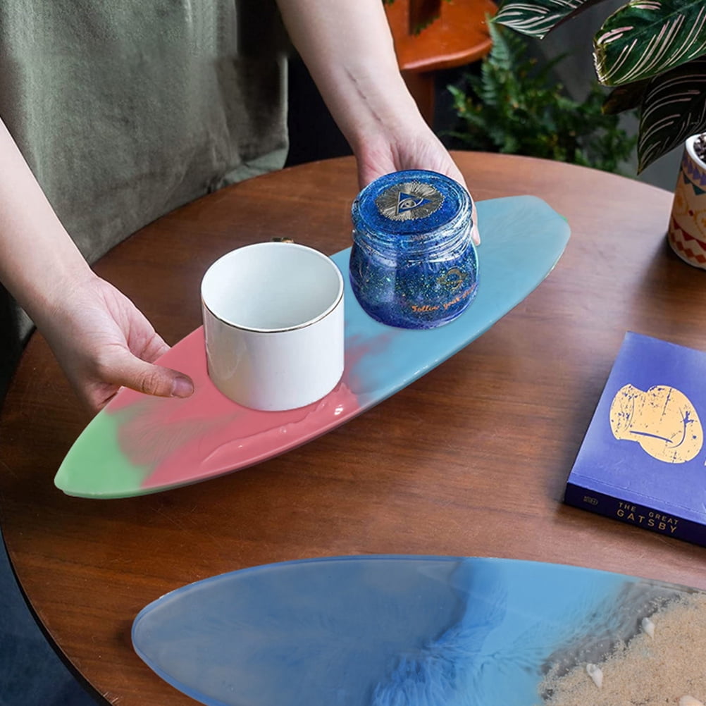 Surfboard Mold DIY Epoxy Silicone Casting for Silica Gel Wall Decor Shape Resin 2 Pcs