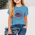 thumbnail image 2 of Taqqpue Kid 4th of July T-Shirts Boys Girls American Flag Shirt Patriotic Top Short Sleeve Crew Neck Tees for Girls Boys 2-13 Years, 2 of 4
