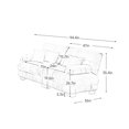 thumbnail image 2 of 2 Seater Modular Sectional Cloud Couch, Chenille Deep Seat Sofa Couch with Pillows, Upholstered Wide Arm Sofa, Comfy Cloud Couch for Living Room, Blue, 2 of 9